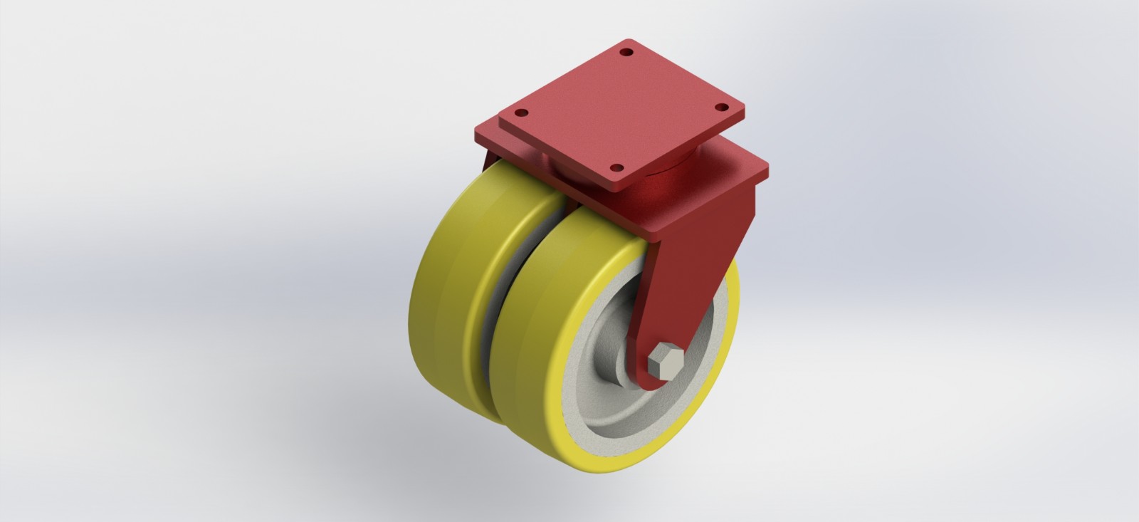 K91162-280250-XPCI 16x5超重型铸铁包PU活动双孖轮