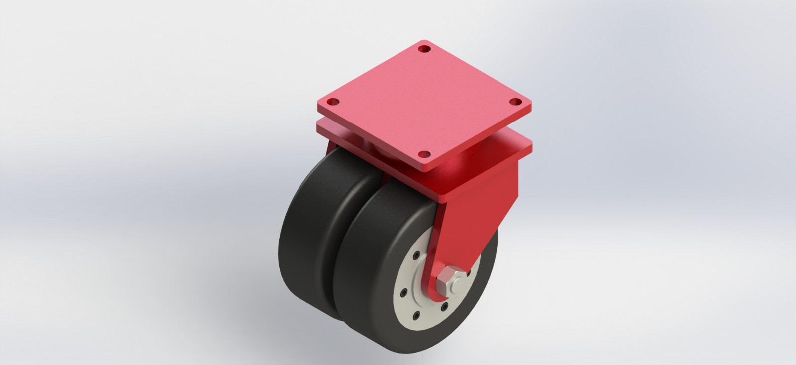 K91350120-300300-DCMC.NY 350x120mm钢芯包浇注尼龙活动轮