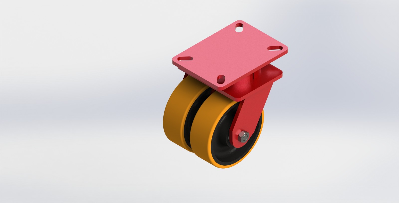 K8062-185134-OPCI.B4 6x2超重型双孖铸铁包PU活动轮