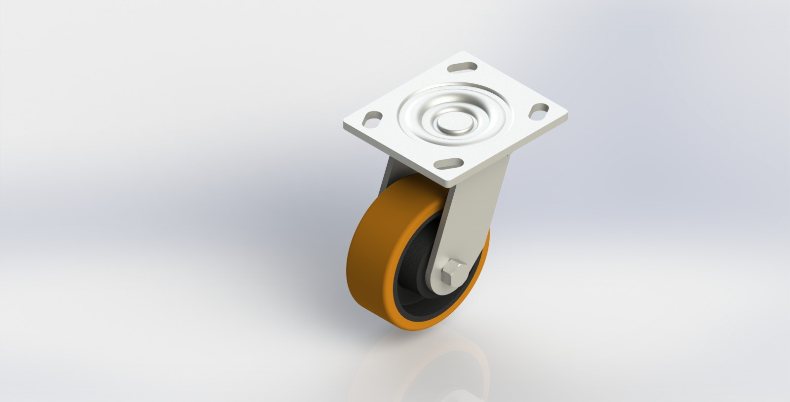 5140-01-PCI 4x1.5活动铸铁包PU轮