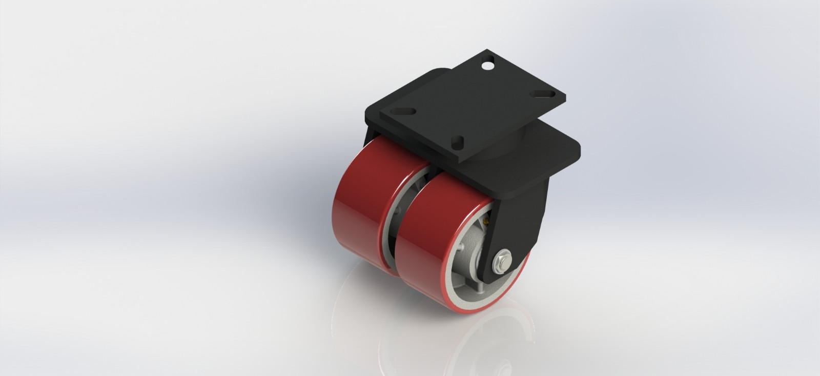 K8082-01-PCI 8x3超重型活动铸铁包PU双排轮