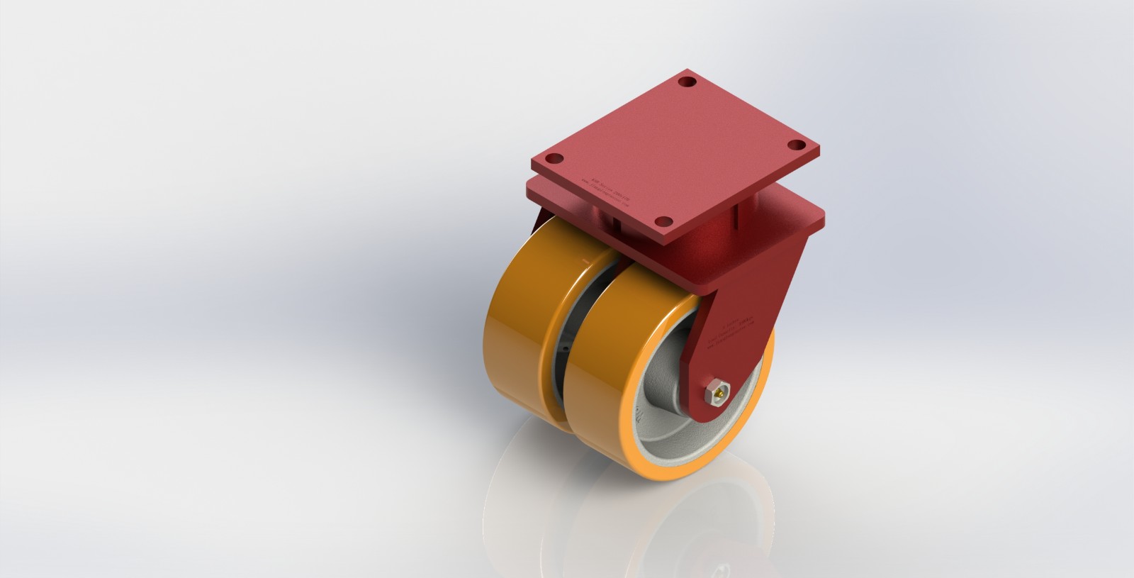 K8882-200170-MPCI 8x3超重型铸铁包PU活动脚轮 载重3500kg