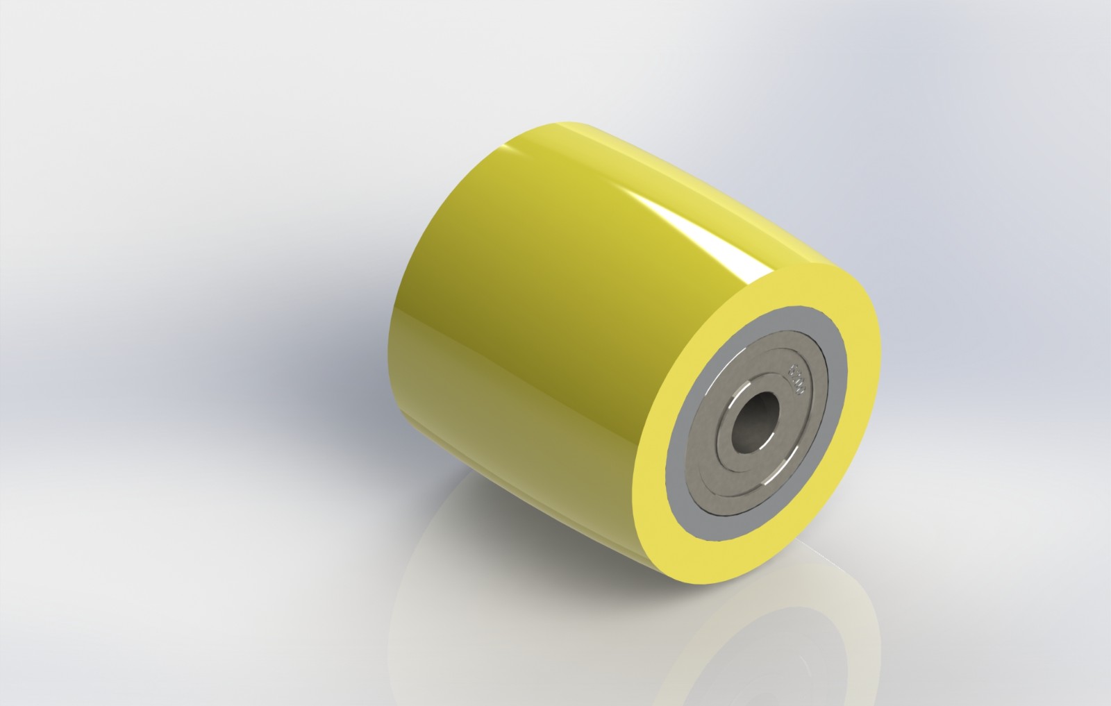 53.98x50.8mm 半圆面铝芯包Pu单轮