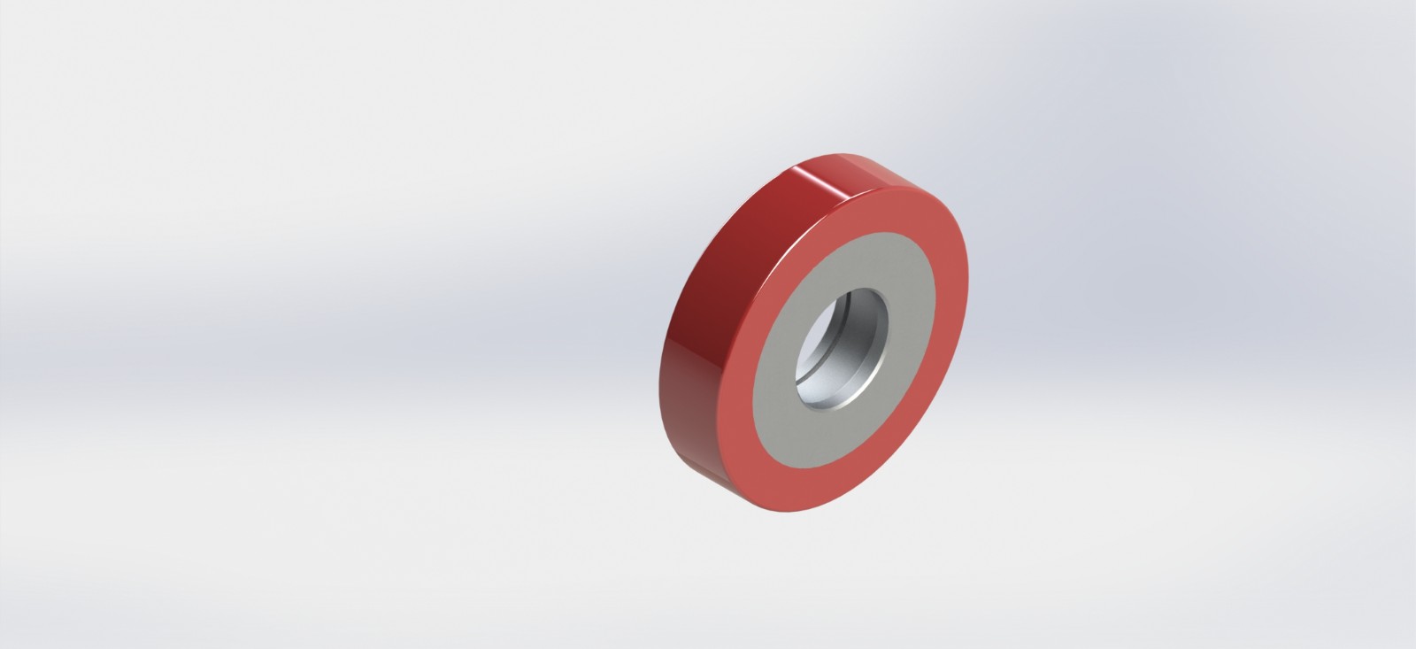 125x30mm铝合金包PU单轮