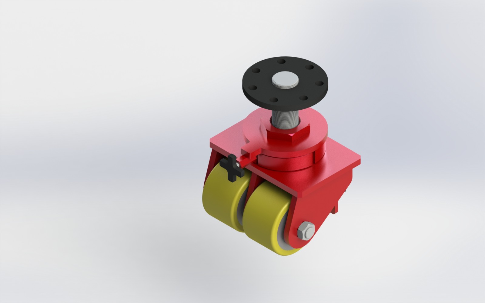 K91802-M80150-DCPCI-PSL-PWB 200x127mm钢芯包聚氨酯可调节脚轮