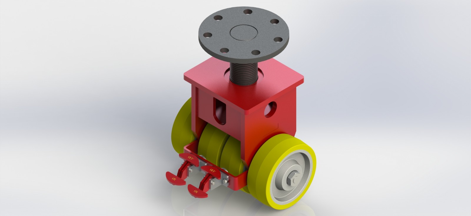 K91804-M80150-MPCI-PWB 200x75mm 4轮组可调节固定轮