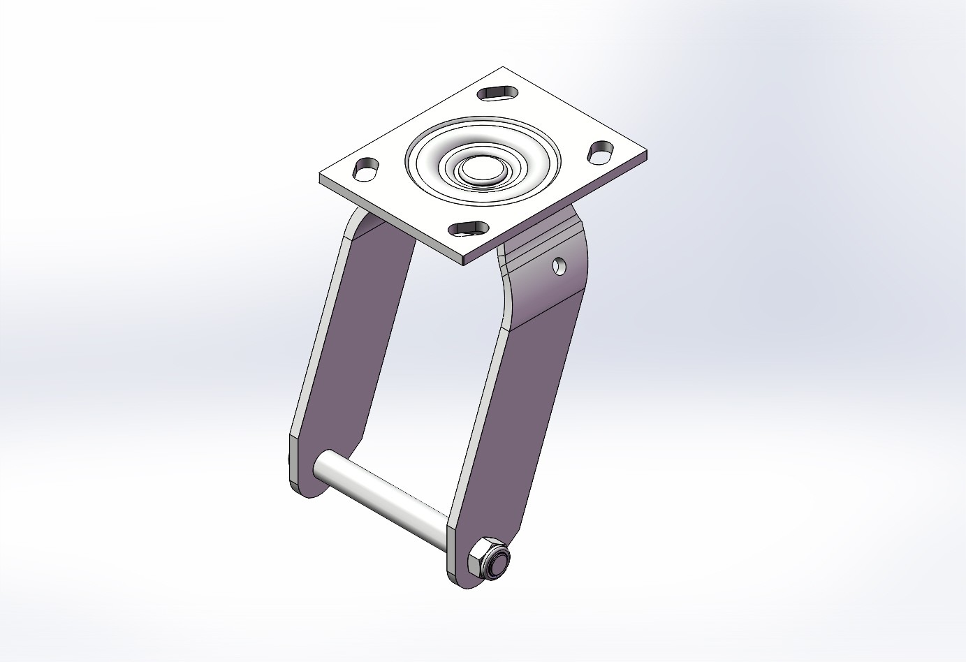 N7610-130102-YANB 10寸充气轮活动支架（105开口）带螺丝螺母