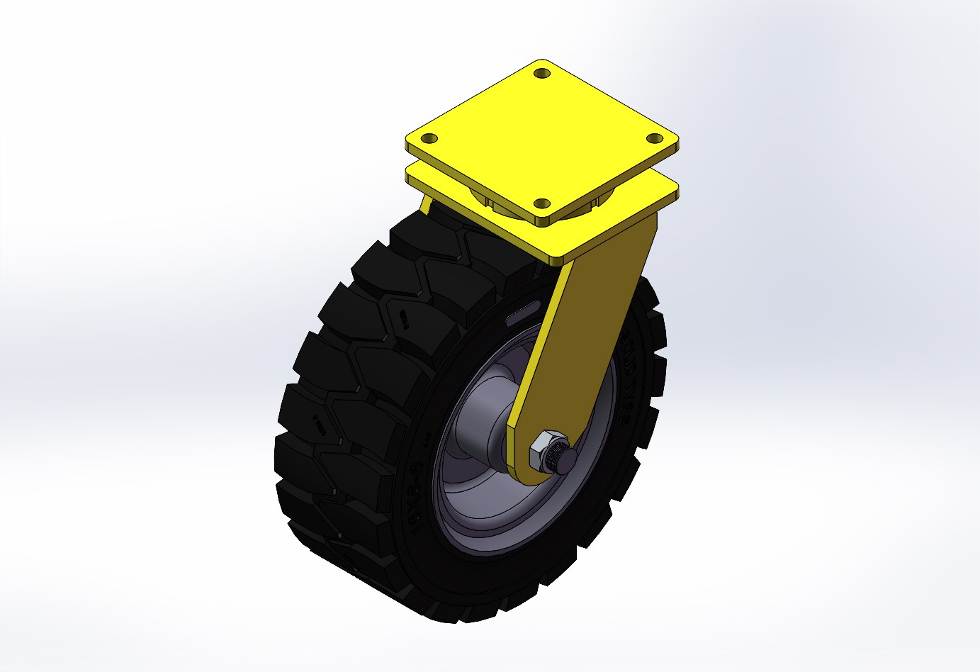 K8816-200200-SR 16寸实心橡胶活动轮