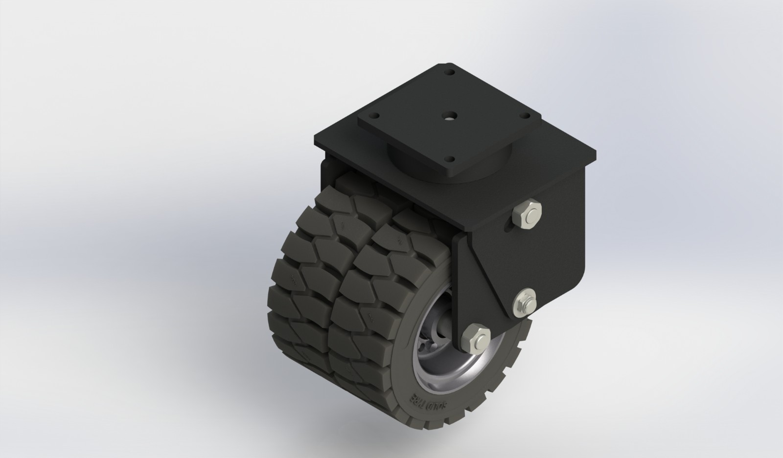 KAS89162-250250-SR 16寸双孖减震实心橡胶轮