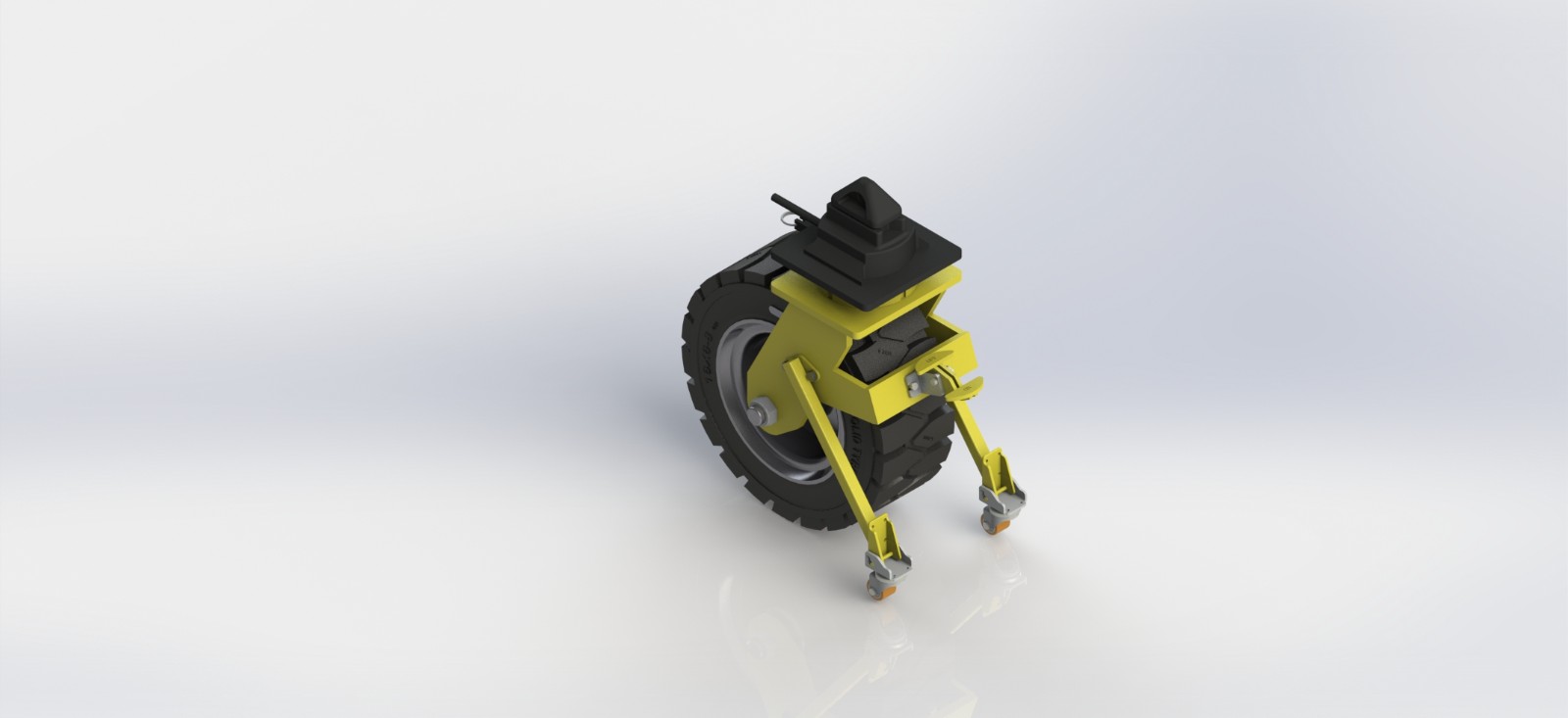 K8816-ISTD-SR-PWB-PSL-2TW 16寸实心橡胶集装箱活动轮（带双刹车 辅助轮）.STL