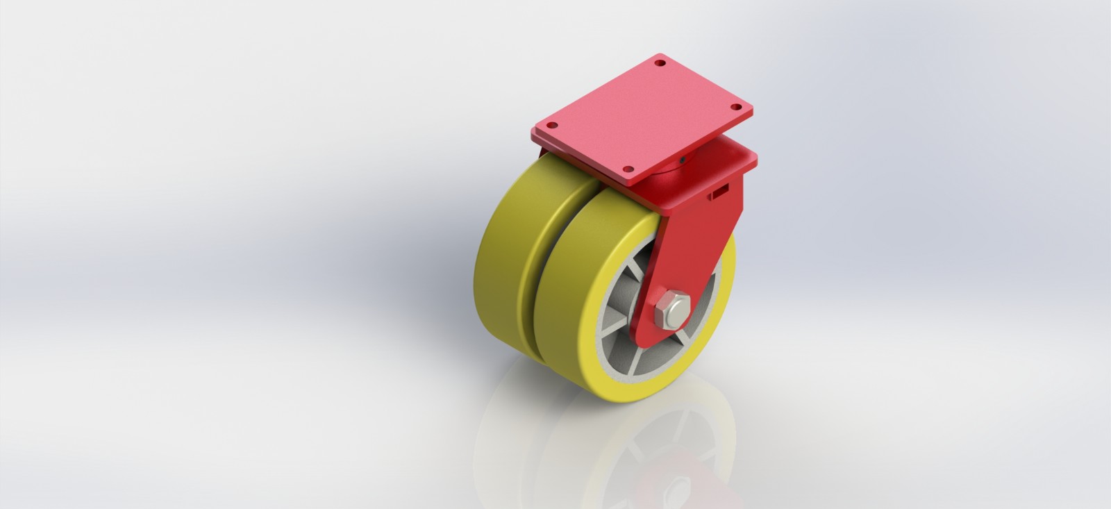 K91500150x2-400300-DCPU 500x150mm钢芯包PU活动轮