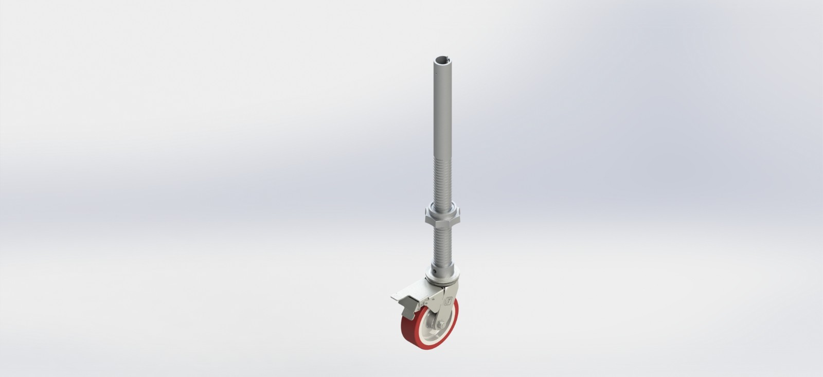 6360B-SA600-NPU 6x2美式双刹车铝合金长丝杆鹰架轮.STL