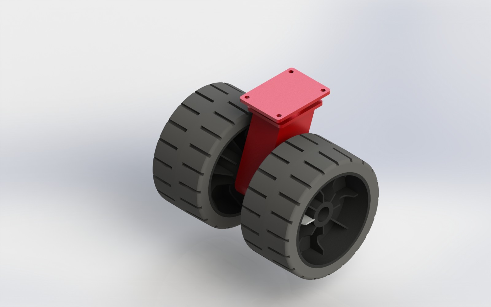 K91282-ISTD-DCR 711双排橡胶脚轮