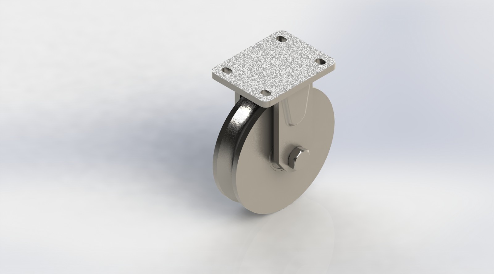 190x45mm V型固定导轨轮