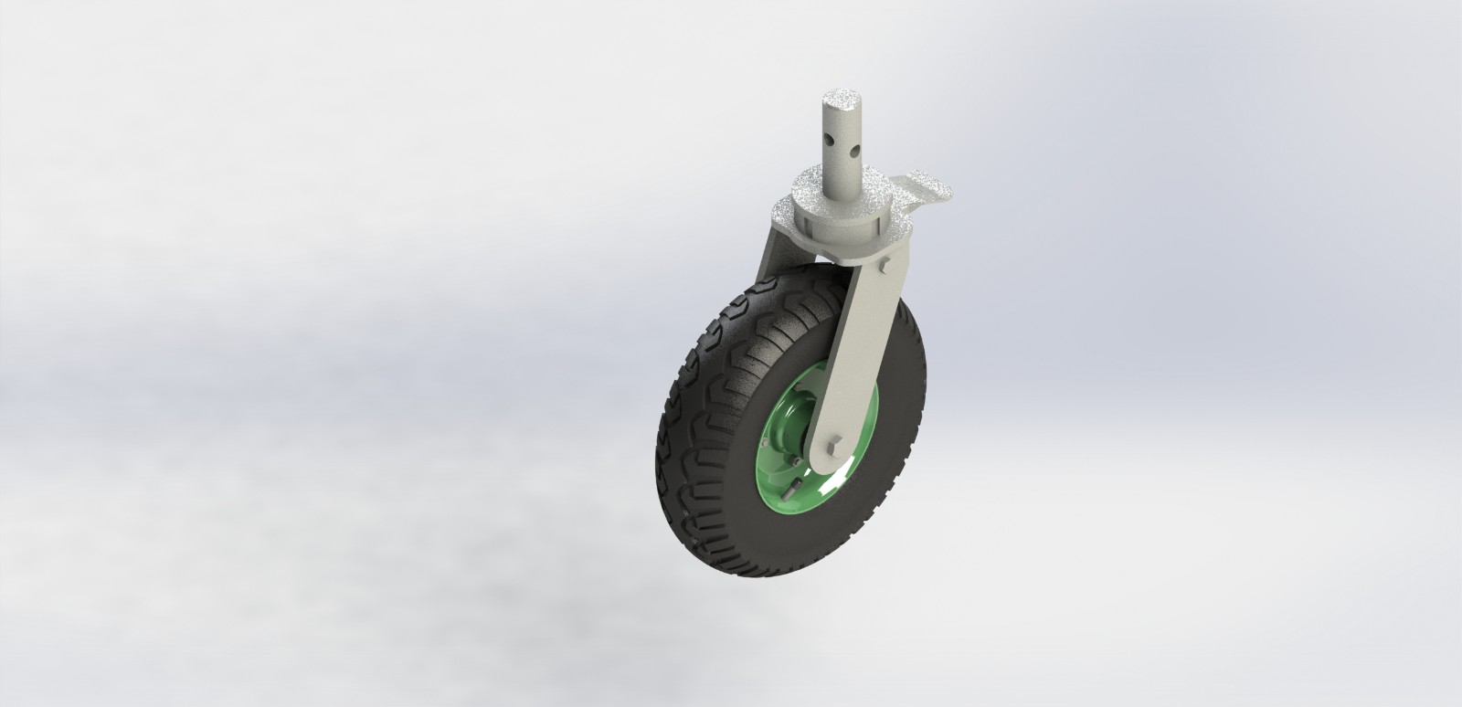 K6312B-41-CP-TTB 12寸充气插杆双刹车鹰架轮