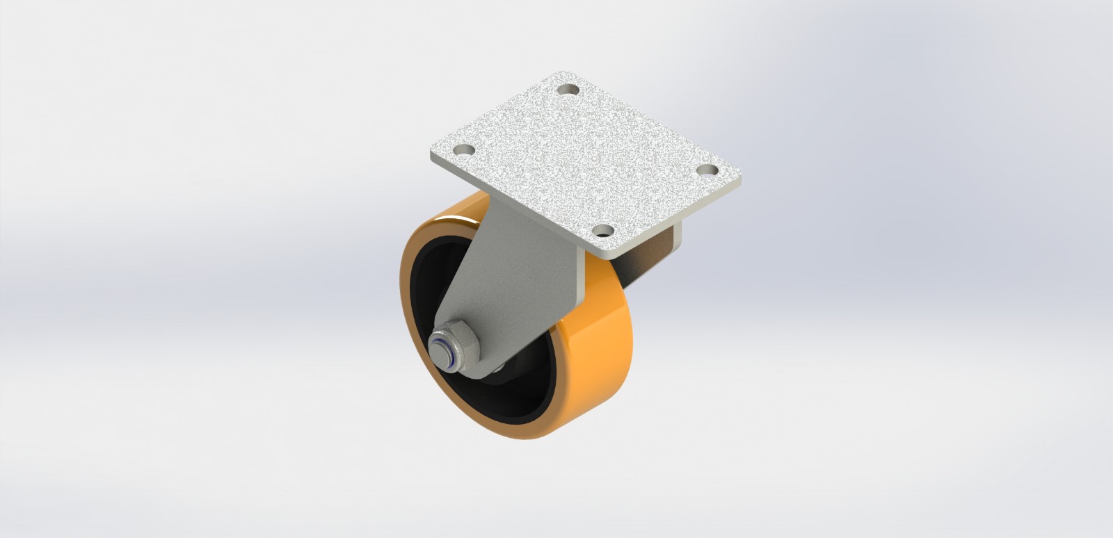 5140R-10580-PCI.B2 4x1.5铸铁包PU偏心固定轮