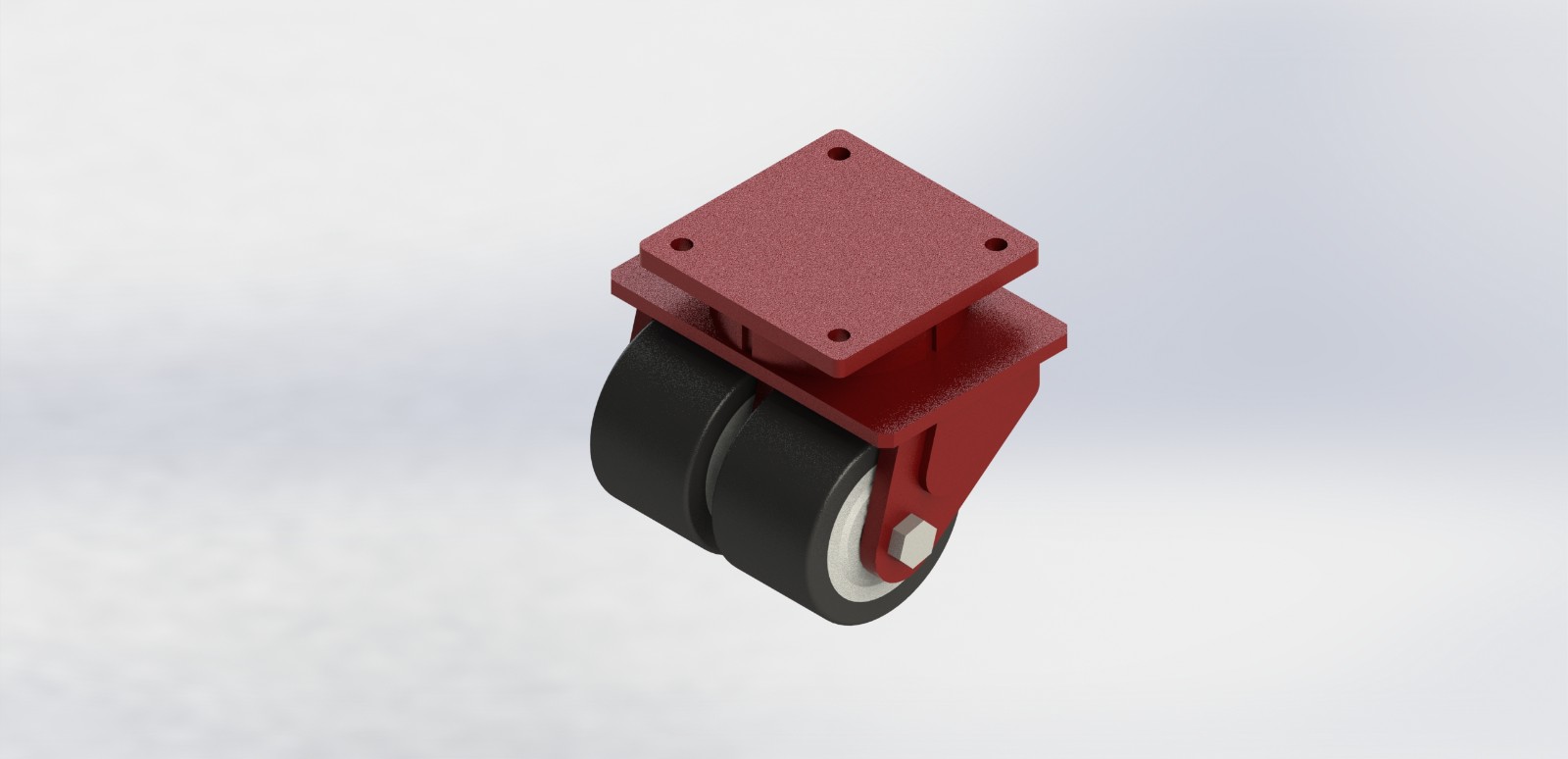 K908252-260260-DCPU 200x125mm钢芯包聚氨酯活动轮