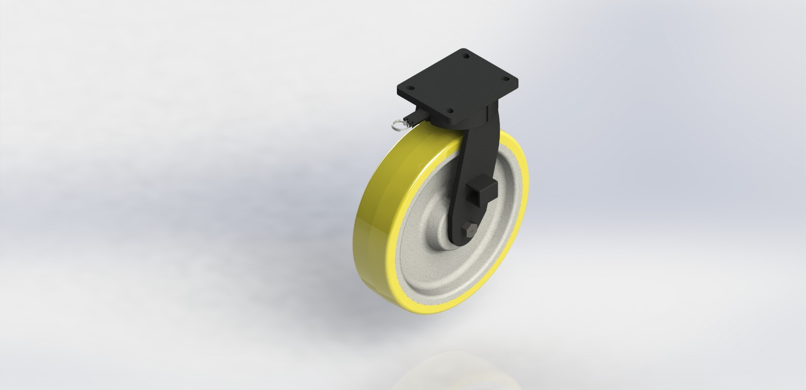 K8816-191159-XPCI-PSL-AUX 16x4铸铁包PU活动轮带方向锁