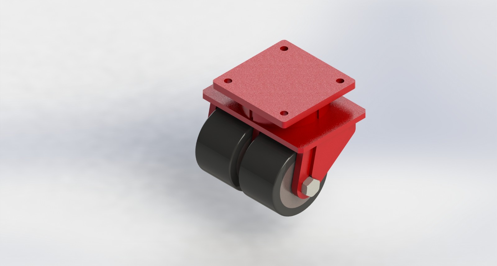 K908252-260260-DCPU 8x5钢芯包PU双孖活动轮